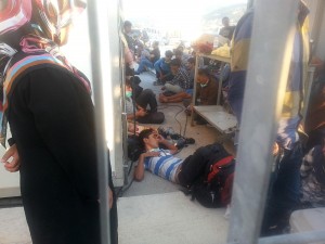 temporary detention in the port of Mytilene upon arrival / August 2014 / copyright: w2eu 