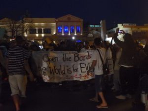 Noborder Protest in Mytilene. Photo: Marily Stroux